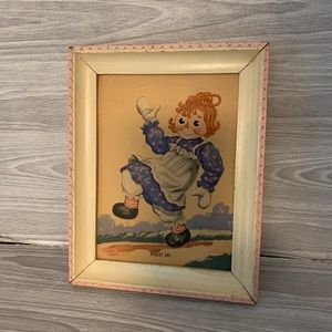 Vintage Raggedy Ann Andy Third Dimension Artograph Embossed Picture